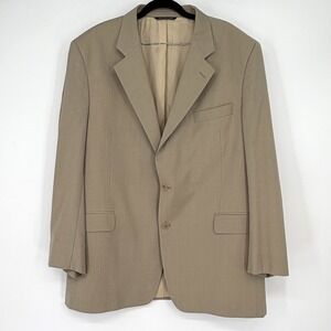Jack Victor Blazer 45R Tan Wool Sport Coat Landon Super 100s